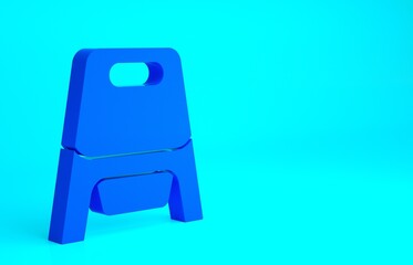 Blue Baby potty icon isolated on blue background. Chamber pot. Minimalism concept. 3d illustration 3D render.