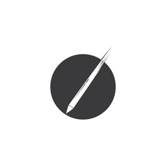 Pencil icon logo design vector