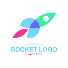 Rocket logo icon symbol design