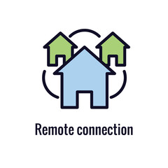 Remote work icon showing work from home concept
