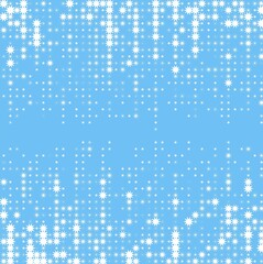 blue christmas background with snowflakes