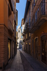 Fototapeta premium Street on Bellagio village, Lake of Como, Italy