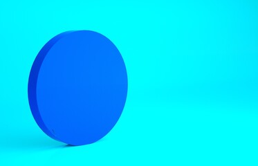 Blue Worldwide icon isolated on blue background. Pin on globe. Minimalism concept. 3d illustration 3D render.