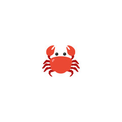 Crab vector isolated icon illustration. Crab icon