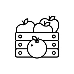  Fruits Basket Outline illustration style Icon. EPS File 10