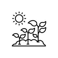  Plants Growth Outline illustration style Icon. EPS File 10