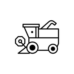  Harvest Machine Outline illustration style Icon. EPS File 10