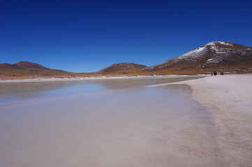 lake and mountains atacama chile