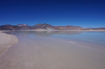lake and mountains atacama chile