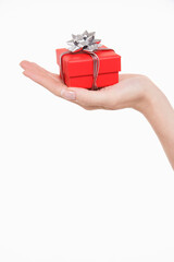 Hand With Small Wrapped Gift