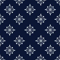 Seamless vector pattern with the image of snowflakes.