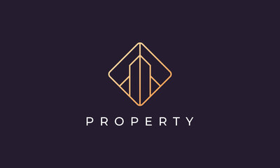 Fototapeta premium Logo design for a luxury and classy property sale business with a simple and modern style