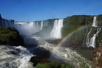 Fototapeta premium waterfall in rainbow Foz Iguaçu