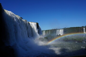 waterfall in rainbow Foz Iguaçu