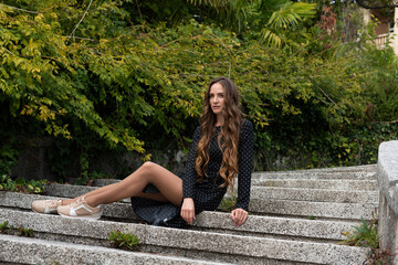 woman sitting on a bench