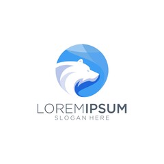 Polar bear logo design vector illustration
