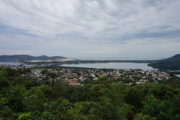 Naklejka na ściany i meble view of the city of the sea Florianópolis 