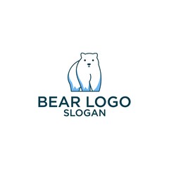 Polar bear logo design vector illustration