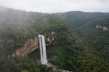 waterfall in the mountains