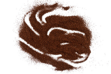 Pile of ground coffee