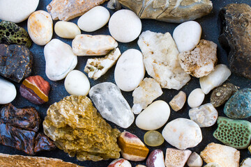 Large group of stone and rocks, stone background and texture