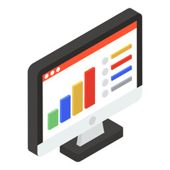 
Icon of business growth in editable isometric design
