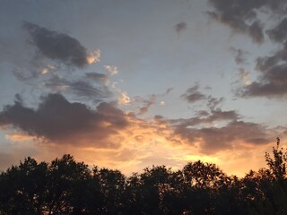 sunset in the sky