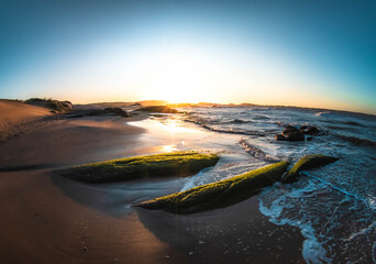 sunset on the beach