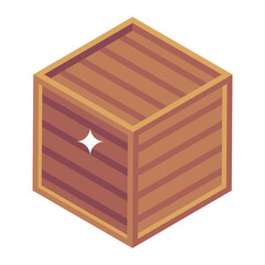 
An icon of parcel in modern isometric style 
