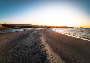 sunset on the beach