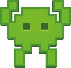Fototapeta premium Vector emoticon illustration of a classic social media alien