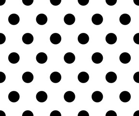 black and white polka dot pattern abstract background vector