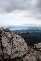 Panorama view Kampenwand, mountain in Bavaria