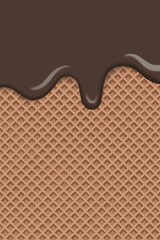 chocolate ice cream cookie background