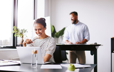Businesswoman at work in an office