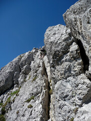Climbing tour Kopftorlgrat mountain, Tyrol, Austria
