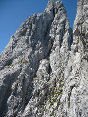 Fototapeta na wymiar Climbing tour Kopftorlgrat mountain, Tyrol, Austria