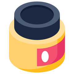 
Editable icon of pills jar, isometric vector of antibiotic, 
