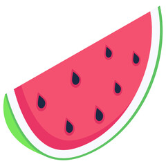 
Style of watermelon slice, editable isometric vector 
