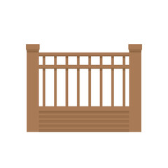 Fototapeta na wymiar Wood railing vector. railing on white background. Wood wall vector.