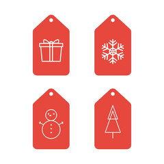Christmas tag vector. Christmas symbol vector.