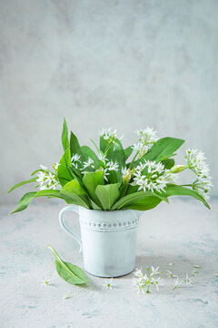 Wild garlic in a jug