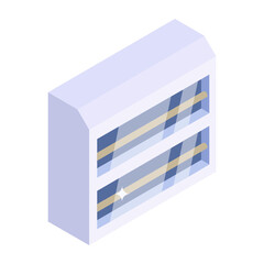 
Electric heater icon, vector of home appliance style 
