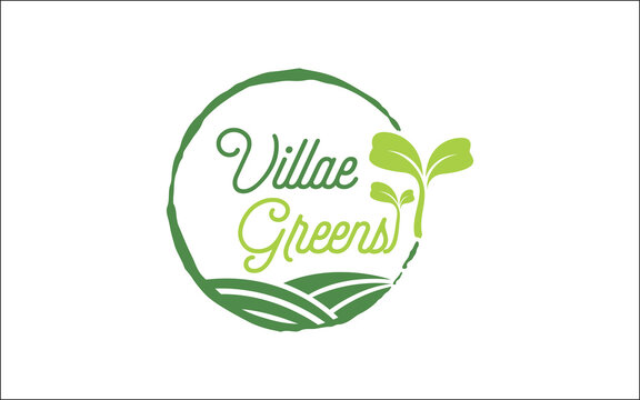 Illustration vector graphic of microgreen healthy inside logo design