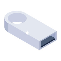 
Universal serial bus, usb icon in modern isometric style 
