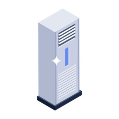 
A widow ac icon, air cooler isometric vector style 
