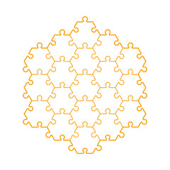 Backgriound hexahedron puzzle pattern. Hexagon puzzle piece wallpaper template. banner presentation.