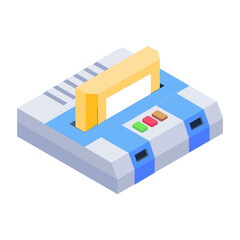 
Electric buttons icon in isometric design, vector style of switchboard
