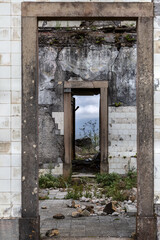 Le Phare de Ribeirinha en ruines suite du tremblement de terre aux Açores sur île de Faial