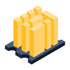 Fototapeta premium Server rack icon in isometric style, data center concept vector 